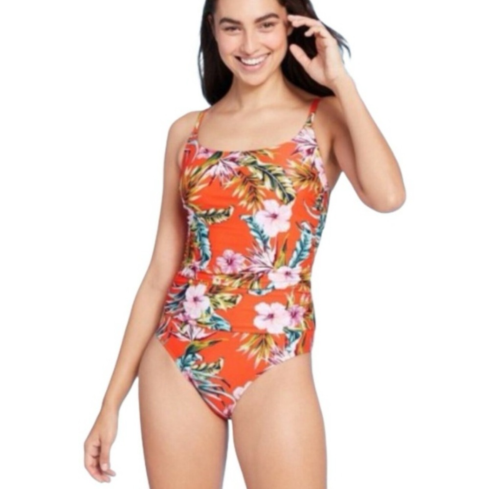 Kona Sol Women's High Coverage One Piece Swimsuit- XL